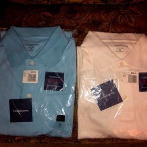 Croft & Barrow - Men's, Medium, "Easy Care Polo" (1)New White (1)Sky Blue